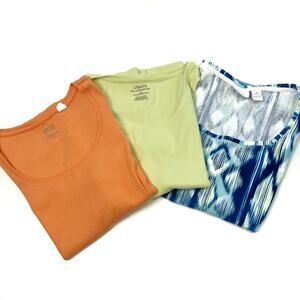 Chico's | Lot of 3 Tank Tops Ribbed Scoop Neck Cotton Spandex Womens Large